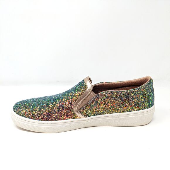 Skechers Womens 10 Shoes Goldie Sneakers Low Top Slip On Iridescent Glitter - Picture 8 of 11